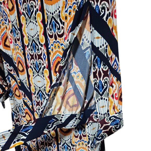 Chicos Colorful Bohemian Tunic Shift Dress Size Large Festival Geometric Boho - Picture 6 of 7
